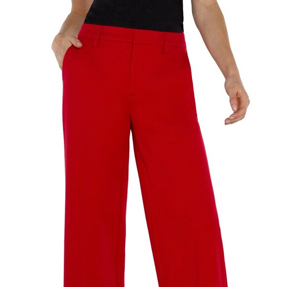 NWT Liverpool Kelsey Wide Leg Trouser In Tango Red - Picture 1 of 6